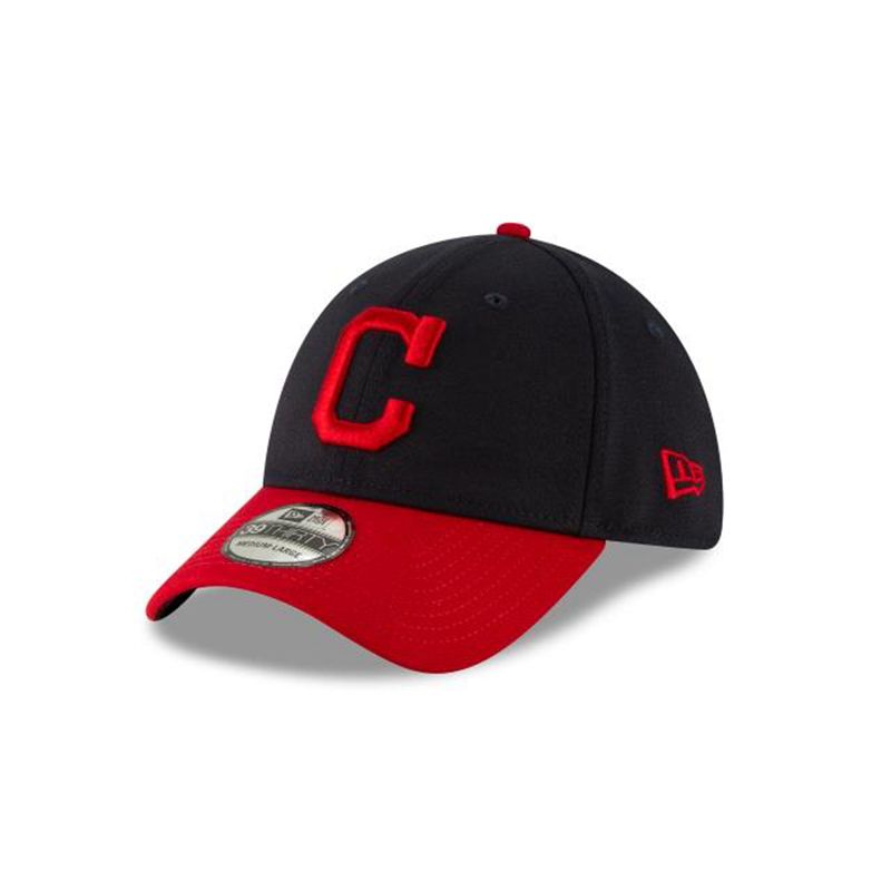 MLB Cleveland Indians Team Classic Home 39Thirty Stretch Fit (MVD8325) - Blue New Era Caps